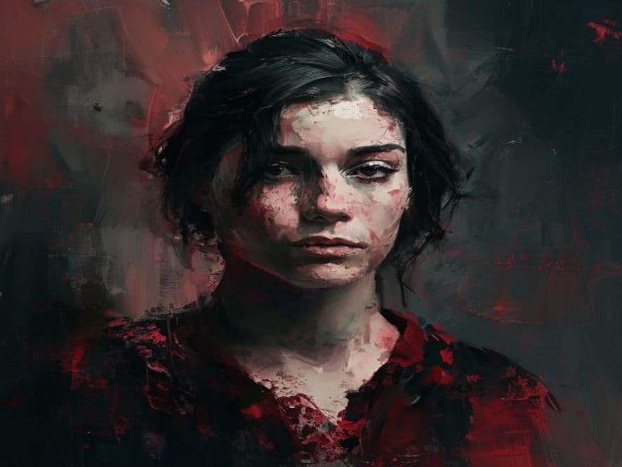Ilustración del tema «Desamor» en el universo de Robe y Extremoduro
