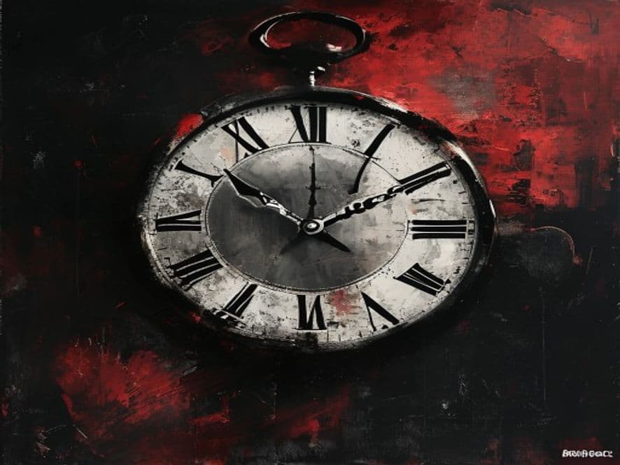 Ilustración del tema «Fugacidad y tiempo» en el universo de Robe y Extremoduro