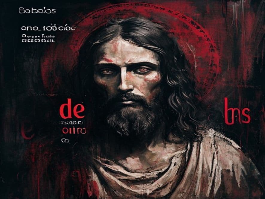 Ilustración del tema «Religión y dios» en el universo de Robe y Extremoduro