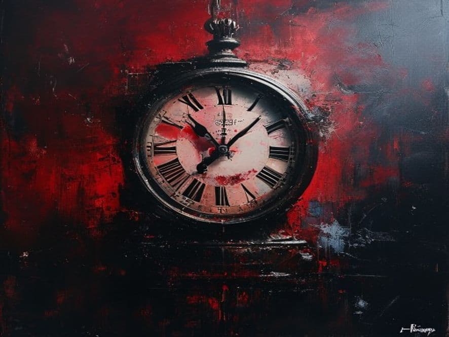 Ilustración del símbolo «El reloj y el latido» en el universo de Robe y Extremoduro